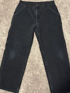 Carhartt Vintage B111 Blk Men’s 34x30 Plaid Flannel Lined Work Pants